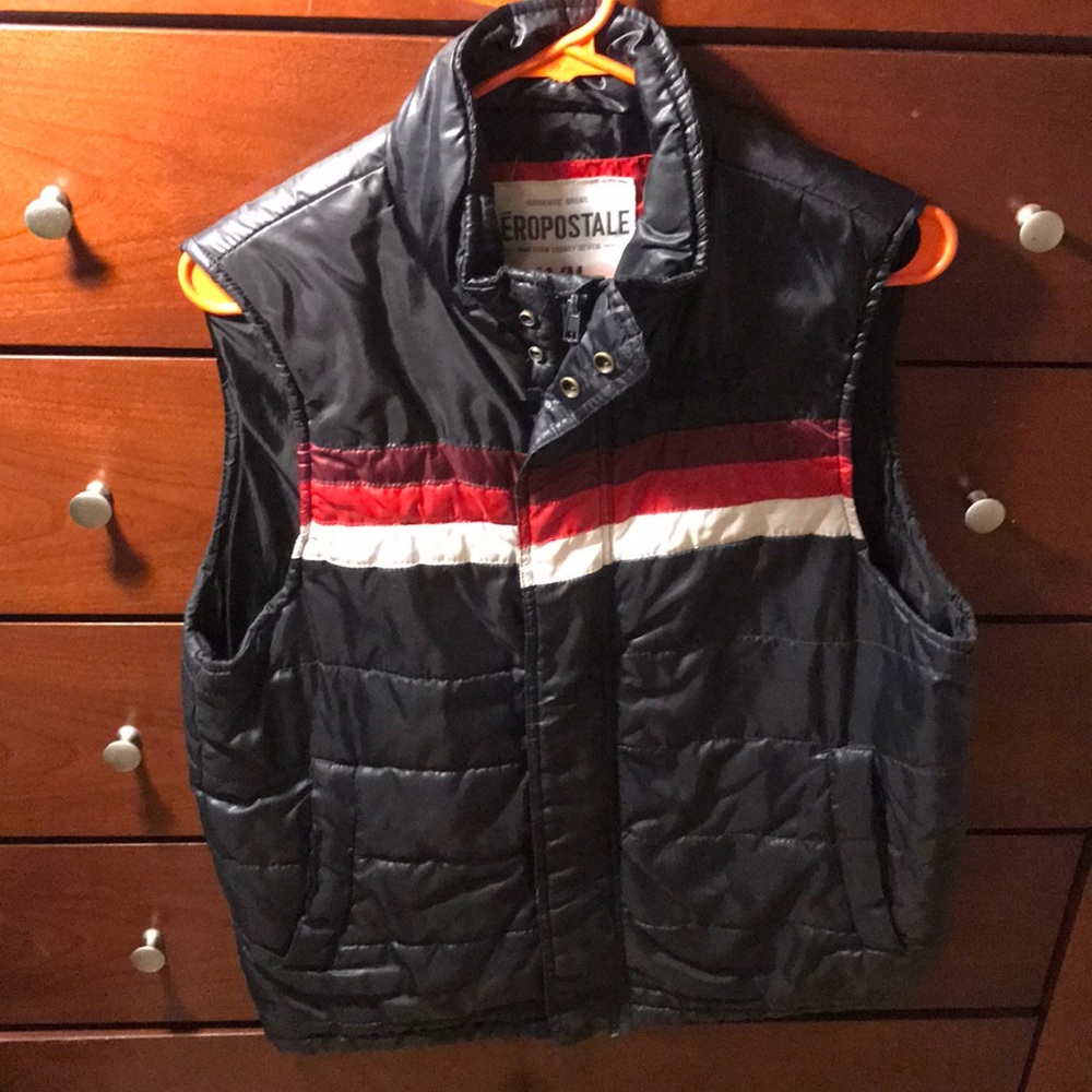 Black Red And White Vest